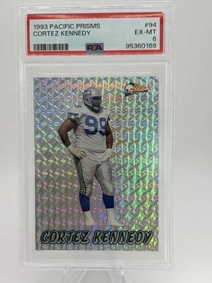 1993 Pacific Prism Cortez Kennedy #94 Seattle Seahawks PSA 6 - Image 1 of 3