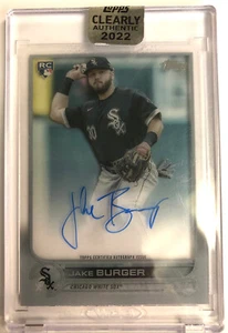 2022 Topps Clearly Authentic JAKE BURGER Rookie On Card Auto RC White Sox Marlin - Picture 1 of 2