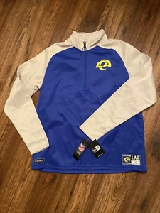 Los Angeles Rams Jacket XL New Era Authentic O-Line Pullover Half-Zip NWT NFL - Picture 1 of 2