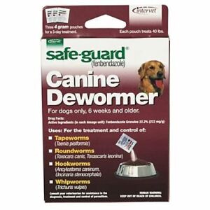 Safe-Guard Canine Dog Health Canine Dewormer, 4 gram Large Dogs EXPIRATION 01/24
