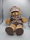 BUILD A BEAR WORKSHOP Plush Bear in US Military Camouflage Clothes. Plays music