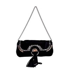 Bolso de cadena CELINE negro satinado plata - Imagen 1 de 17