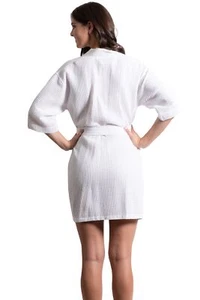 Traje de baño para mujer con gofre corto blanco perla (XXL) - Imagen 1 de 1