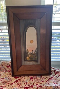 Oil Painting on Board Unique Frame 21 X 13” - Picture 1 of 9