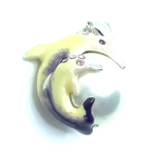 Brighton Pearlie Marvels Delfines Vida Marina Cristales Plata Clip Personalizado Dije - Imagen 1 de 11