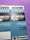 1968 Original Mint Brochure Channel Hovercraft Timetable Ferry Seaspeed First 1s