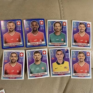 Panini 2022 Qatar World Cup Sticker Switzerland Blue Sow Seferovic Sommer Zuber - Picture 1 of 6