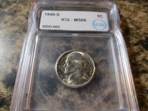 1940-S DDO #2 JEFFERSON NICKEL ICG MS66 DDO-002 4501 - Picture 1 of 6