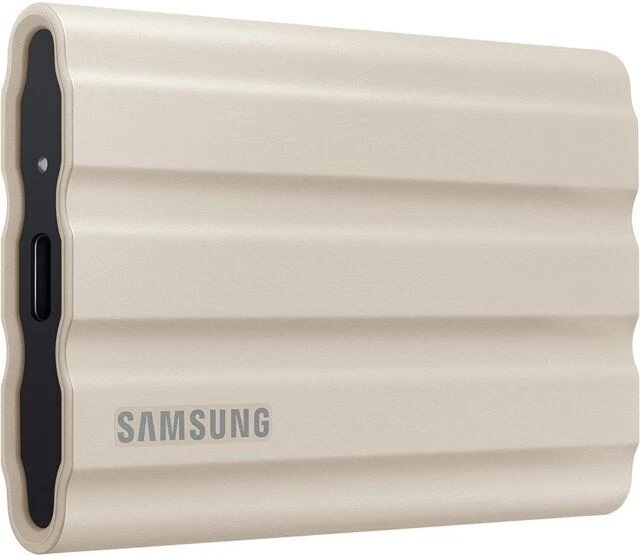 Samsung T7 Shield 2TB External USB Rugged Portable SSD Beige MU-PE2T0K/AM