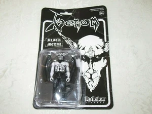 Figura de acción Super7 Reaction Damaged Venom negro metal blanco y negro - Imagen 1 de 10