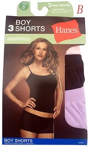 Hanes Women's Panties BOYSHORTS 3-Packs 49SBAS seamless NWT S; ; XXL - Picture 1 of 6