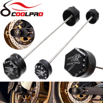 Front Rear Axle Cap Cover For SUZUKI HAYABUSA GSX1300R 3D Hex Ball Cut Mount - Imagem 1 de 4