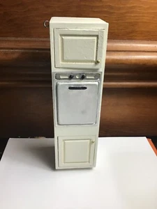 vintage Houseworks dollhouse miniature white tall kitchen cabinet w oven retro - Picture 1 of 5
