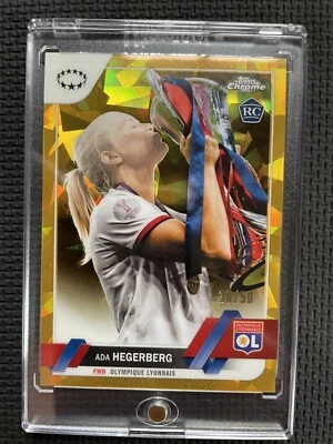 2022-23 Sapphire Women's UEFA Ada Hegerberg Variation GOLD 36/50 Rookie RC #100 - Image 1 of 2