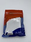 Nanosocks 3D Nano Weave Technology Compression Socks Size 2 White Brand New