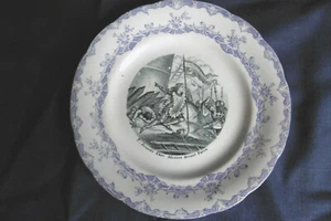 ANCIENNE ASSIETTE PARLANTE SUR JEANNE D'ARC - N° 7 sur 12 - H B & Cie CHOISY - Picture 1 of 4
