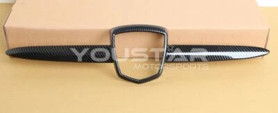 STOCK EE. UU. Para FIAT ABARTH Efecto Carbono Parrilla Frontal Emblema Cubierta Borde 500 595 695 Foto 1 de 4