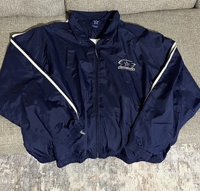 Chaqueta cortavientos Dallas Cowboys 2XL cremallera completa con bolsillos con cremallera - edición de puño Foto 1 de 4