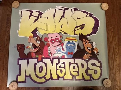 KAWS Monsters Cereal Poster 42x48 Graffiti Art Berry Futura - Image 1 of 4