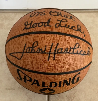 John Havlicek Signed Autograph Basketball TO CHET Boston Celtics Champ Spalding￼ - Image 1 of 4
