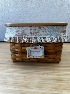 Longaberger 2002 Mother's Day Mom's Memory Basket Set with Wooden Lid & Liner - Picture 1 of 8