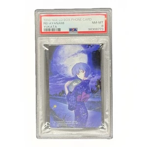 Neon Genesis Evangelion 1998 caja de disco láser tarjetas telefónicas Yukata Rei Ayanami PSA 8 - Imagen 1 de 3