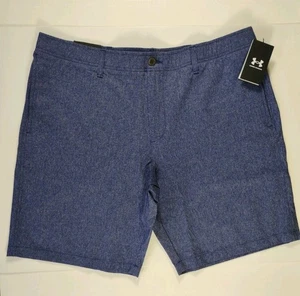 Pantalones Cortos de Golf Under Armour - Nuevos con Etiquetas - Para Hombre Estampado Púrpura Frente Plano Ventilado - Talla 40 - Imagen 1 de 12