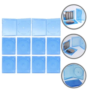 10 Pcs Custodia CD Viaggiare Custodie in Plastica Per Dvd Standard - Photo 1/12