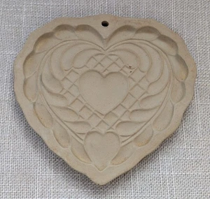 BROWN BAG COOKIE ART COOKIE MOLD QUILTED HEART 1988 Hill Design  - Picture 1 of 4