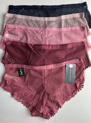 Laura Ashley Hipster Panties All Lace Sexy Womens Under wear Size L 5 Pack - Image 1 of 4