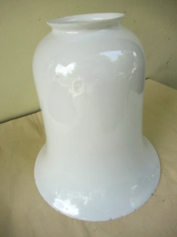 Antique Ceiling Electric Lighting Fixtures Bell Shape Milk Glass Light Shades*F3 Cover