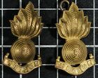 WWI/II Royal Engineers Officer's 9 Flame Cap/Lapel Badge Ubique Lot of 2 