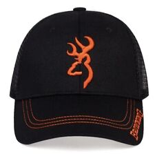 Browning Hat Snapback Trucker Adjustable Hat Black/Orange -FREE SHIPPING 🔥🔥🔥