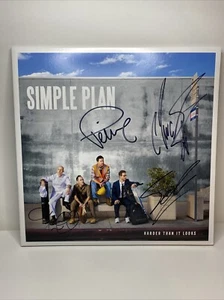 Simple Plan Harder Than It Looks SIGNED Yellow Translucent Vinyl Record LP /400 - Picture 1 of 4