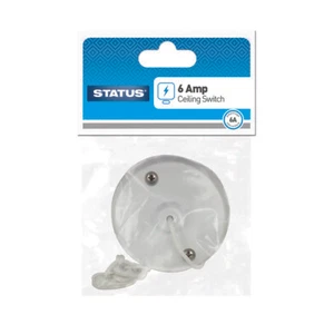 6 amp - Ceiling Switch - Pull Cord - 2 way - White - Picture 1 of 1