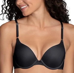 Vanity Fair Womens Ego Boost Add-A-Size Push Up Bra 34B NWT Black - Picture 1 of 6