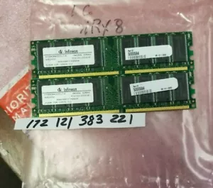 1GB KIT DDR1 DDR 133 CL2 PC2100 184PIN PC DESKTOP RAM INTEL DUAL RANK NON-ECC - Picture 1 of 1