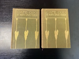 Cape Cod by Henry David Thoreau 1896 Two Volume Edition Book Set Very Good! - Picture 1 of 14