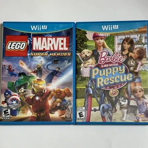 Barbie y sus hermanas Puppy Rescue y LEGO Marvel Super Heroes Nintendo Wii U - Imagen 1 de 7