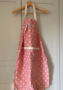 New Cath Kidston Button Spot Polka Dot Apron Rare - Picture 1 of 2