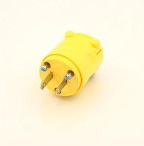 Leviton 115PV Residential Grade Non-Polarized Plug yellow, QTY 7 - Picture 1 of 1