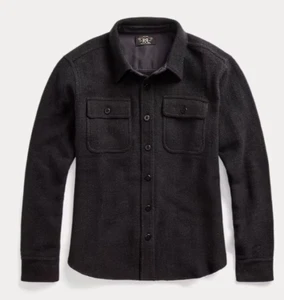RRL Ralph Lauren Naval Inspired Texture Cotton Sweater Shirt Jacket-MEN-XXL - Picture 1 of 5