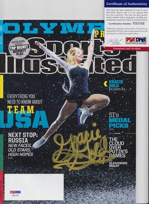 Gracie Gold 2014 Olympics Signed Sports Illustrated SI Magazine PSA/DNA COA - Image 1 of 1