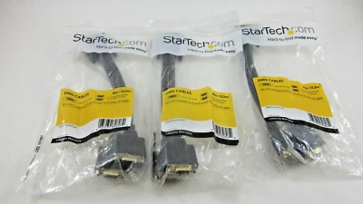 StarTech  DMSDVIVGA1 8'' LFH 59 Male To Female DVI I VGA DMS 59 Cable Lot of 3 - Image 1 of 4