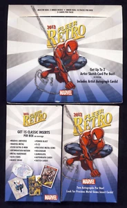 2013 Marvel Fleer Retro OPEN EMPTY Hobby Box + 2 OPEN EMPTY Mini-Boxes NO CARDS - Picture 1 of 1