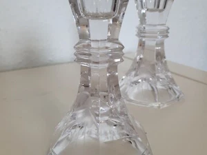 Crystal candlestick flower engraved detail - Picture 1 of 11