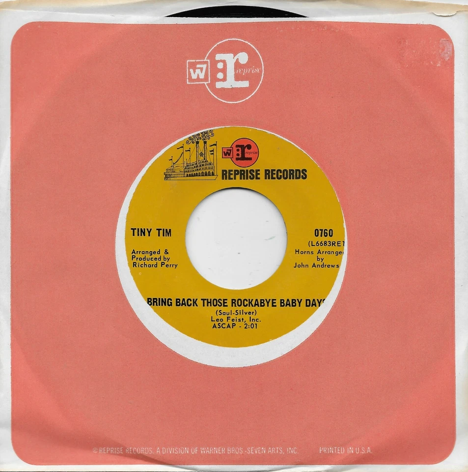 TINY TIM  Bring Back Those Rockabye Baby Days / This Is All I Ask  original 45 - Image 1 of 1