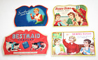 4 Vintage needle books Sewing Susan, Sweetheart, Happy Home, Bestmaid-G5
