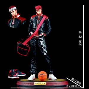 32cm Slam Dunk Sakuragi Hanamichi 2 Head Anime Statue Figure W/ Accessory In Box - Picture 1 of 10