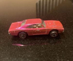 Hot Wheels Redline Custom Dodge Charger Hot Pink 1968 Mattel Inc USA diecast car